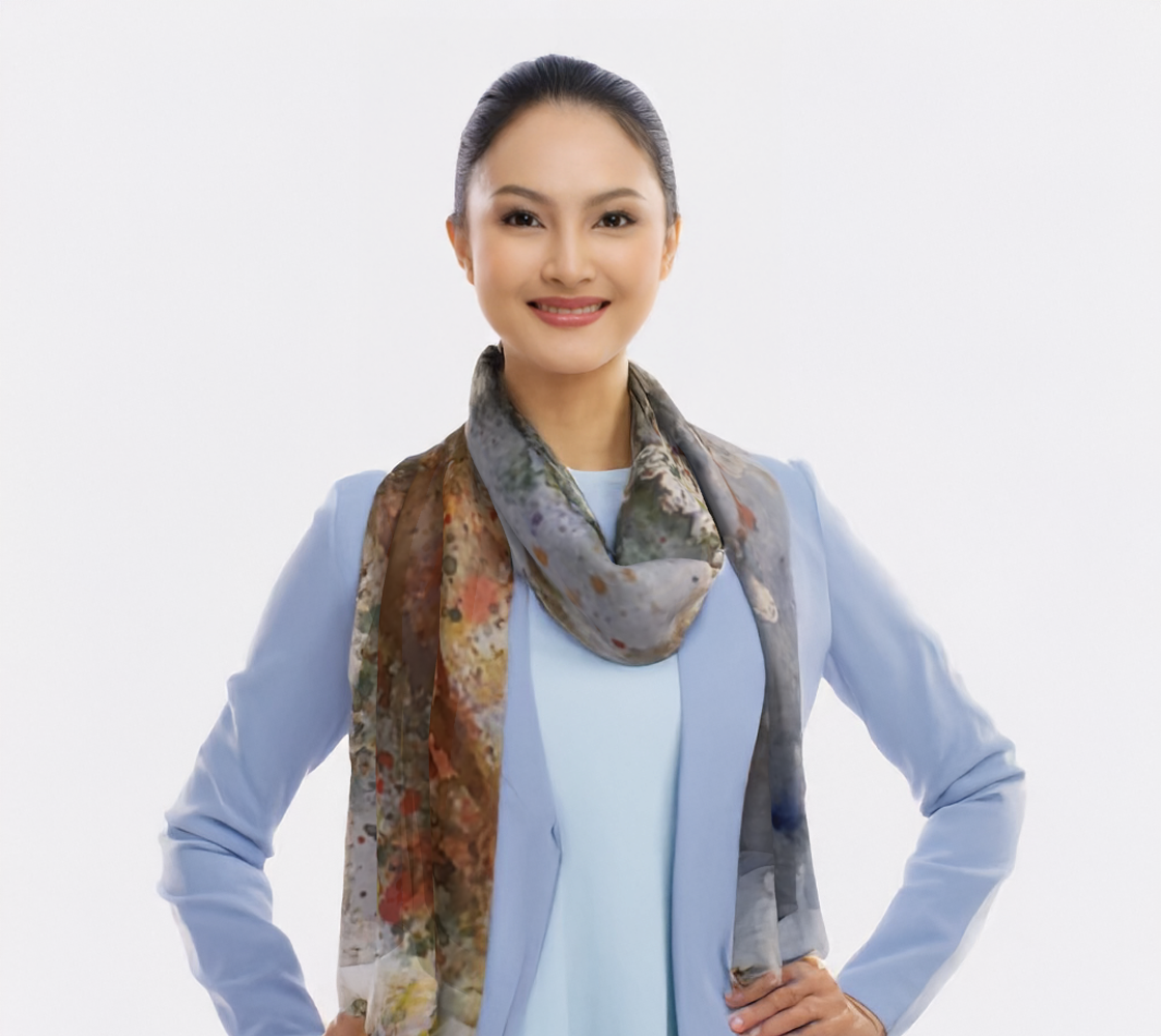 Exhale Silk Habotai Scarf